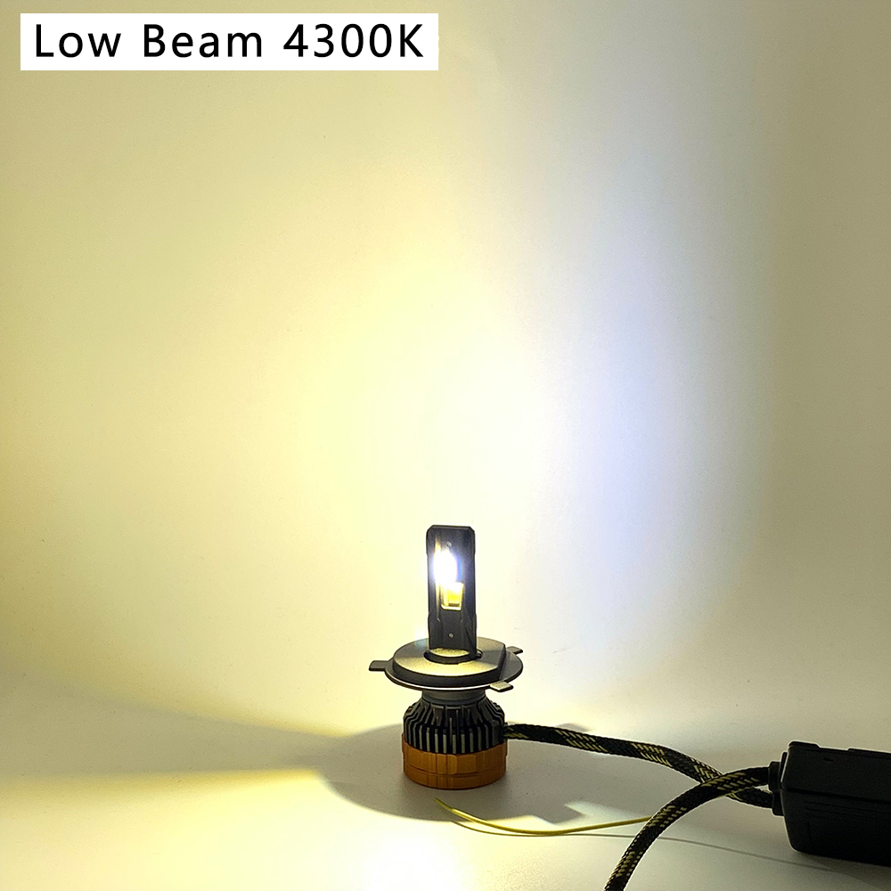 LED Headlight Bulbs, H11/H4/9005 (HB3)/9006 (HB4) Compatible, 160W 50000 LM 6000K, Three Colors Switchable (2-Pack)