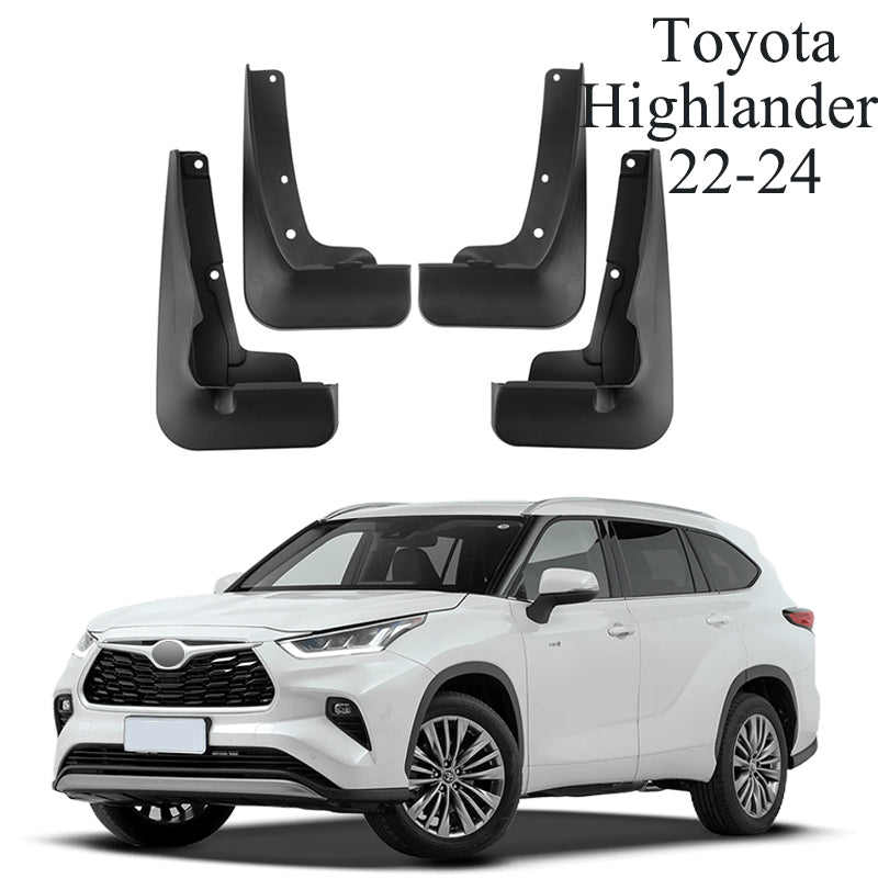 Mud Flaps for Toyota Highlander 2001–2026 No-Drill Front & Rear Custom Fit All-Weather Splash Guards