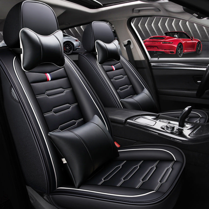 Amancarport® Luxury PU Leather Car Seat Covers – Full Set, Non-Slip Interior Protectors
