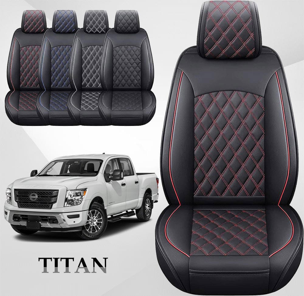 Custom Leather Car Seat Covers Full Set for Nissan Titan(2017-2025)
