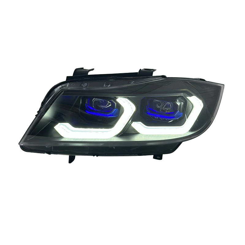 Laser Style LED Headlights for 2005–2012 BMW E90/E91 3 Series – Dual Projector with Amber/White DRL