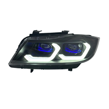 Load image into Gallery viewer, Laser Style LED Headlights for 2005–2012 BMW E90/E91 3 Series – Dual Projector with Amber/White DRL