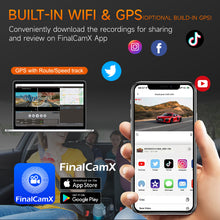 Load image into Gallery viewer, 2025 New 4K Dash Cam Front and Rear with WiFi &amp; GPS, Mini Hidden Car Camera Recorder