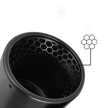 Load image into Gallery viewer, Dual Outlet Matte Black Stainless Steel Exhaust Tip with Honeycomb Design