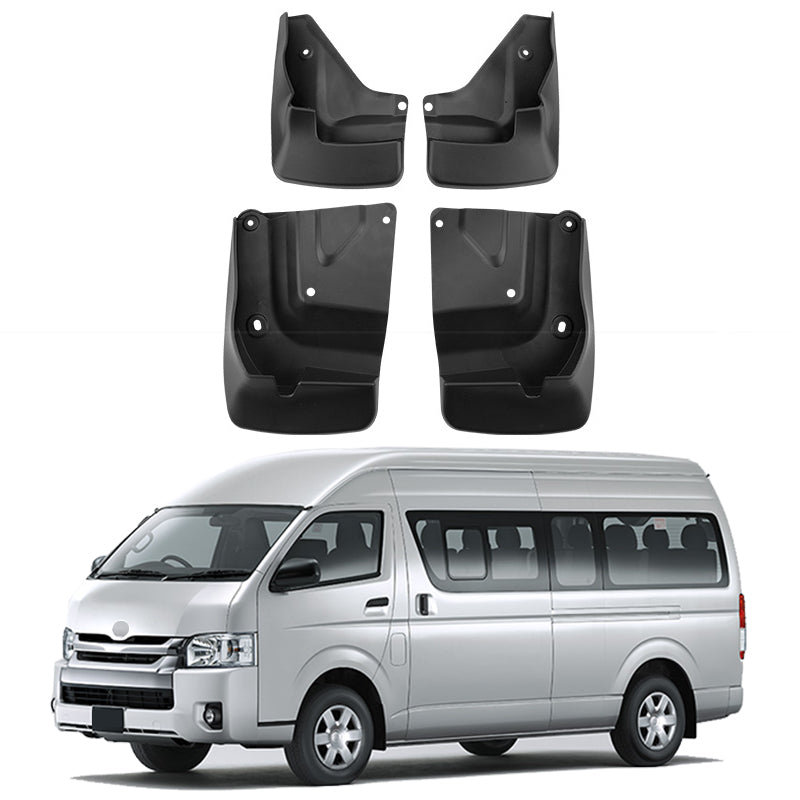 Mud Flaps for Toyota Hiace 2012–2026 No-Drill Custom Fit All-Weather Front & Rear Splash Guards (4PCS)