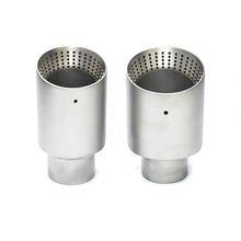 Load image into Gallery viewer, 4 Inch Stainless Steel Exhaust Tip Matte Silver or Black Honeycomb Design Universal Bolt-On