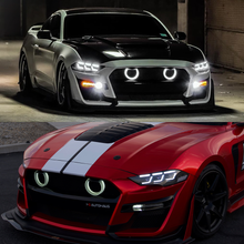 Load image into Gallery viewer, For 2018–2023 Ford Mustang LED Headlights – S650 Style Triple Beam Projector Lamp Assembly (Pair)