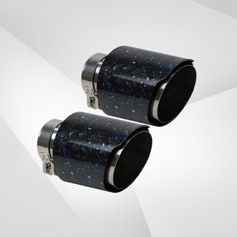 Carbon Fiber Forged Pattern Stainless Steel Exhaust Tip – Multicolor Tailpipe Upgrade