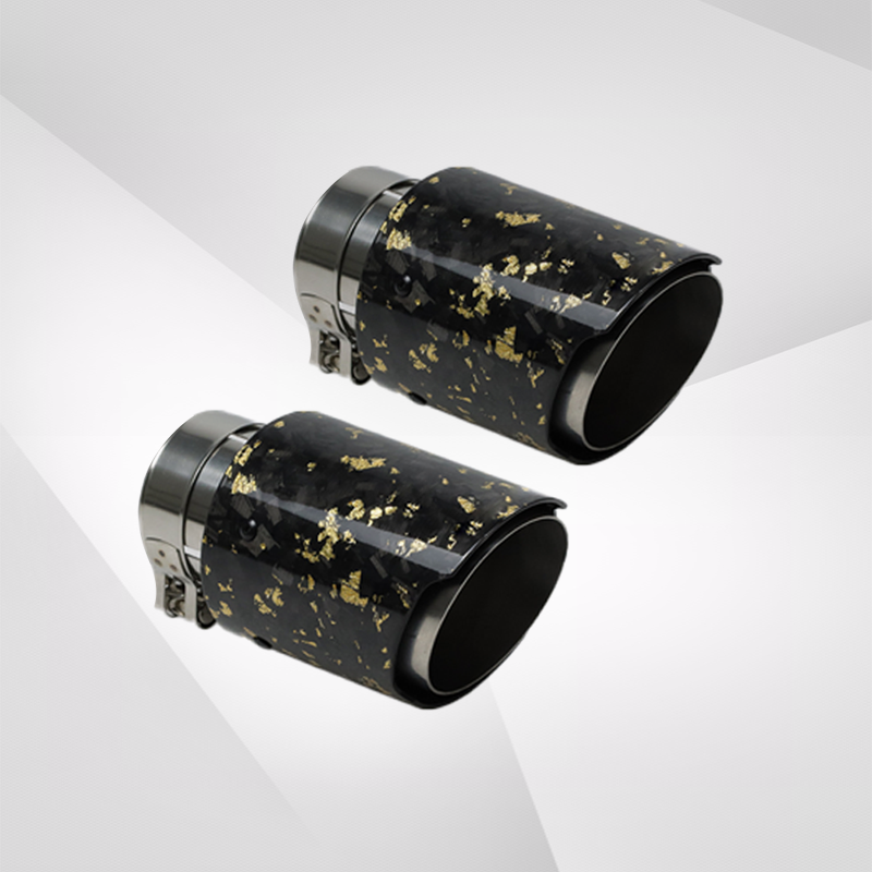 Carbon Fiber Forged Pattern Stainless Steel Exhaust Tip – Multicolor Tailpipe Upgrade