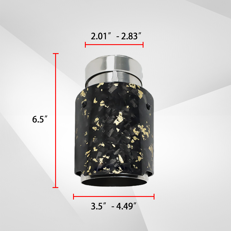 Carbon Fiber Forged Pattern Stainless Steel Exhaust Tip – Multicolor Tailpipe Upgrade