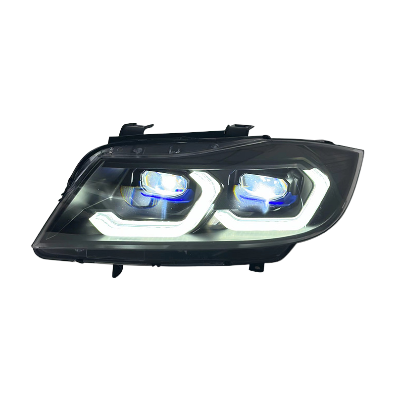 Laser Style LED Headlights for 2005–2012 BMW E90/E91 3 Series – Dual Projector with Amber/White DRL