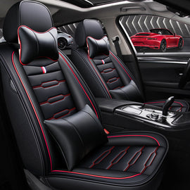 Amancarport® Luxury PU Leather Car Seat Covers – Full Set, Non-Slip Interior Protectors
