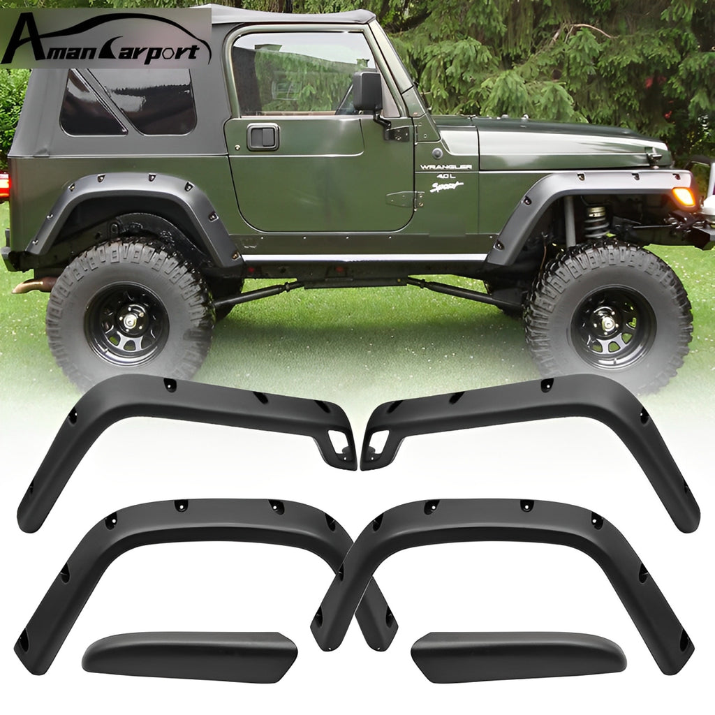 Fender Flares for 1997–2006 Jeep Wrangler TJ & LJ – Front & Rear, 4-Piece Set