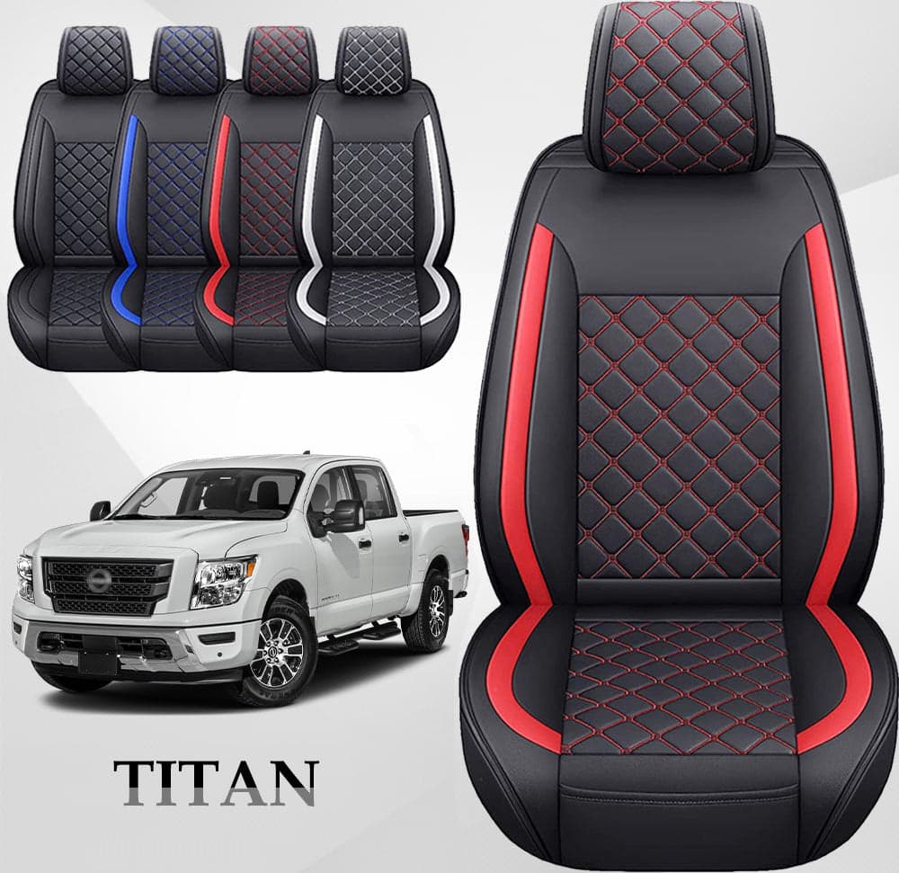 Custom Leather Car Seat Covers Full Set for Nissan Titan(2017-2025)