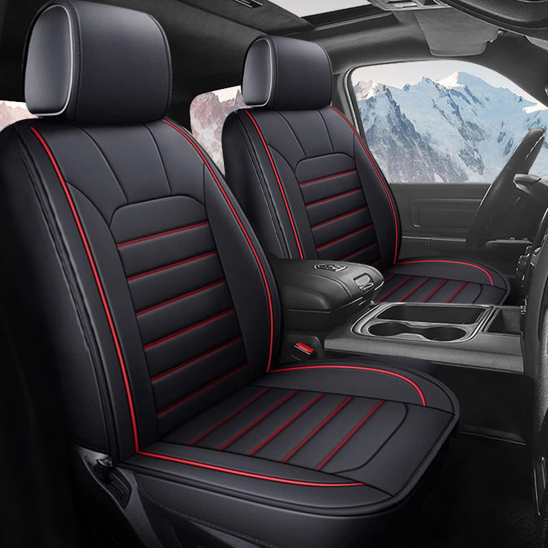 For Dodge Ram Leather Car Seat Covers Compatible with Ram 1500(2009-2025), Ram 2500(2010-2025), Ram 3500(2010-2025)
