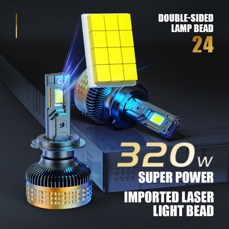 Ultra-Bright LED Headlight Bulbs, H11/H4/9005 (HB3)/9006 (HB4) Compatible, 320W 128600 LM 6000K (2-Pack)