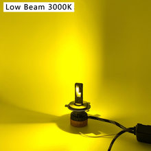 Load image into Gallery viewer, LED Headlight Bulbs, H11/H4/9005 (HB3)/9006 (HB4) Compatible, 160W 50000 LM 6000K, Three Colors Switchable (2-Pack)