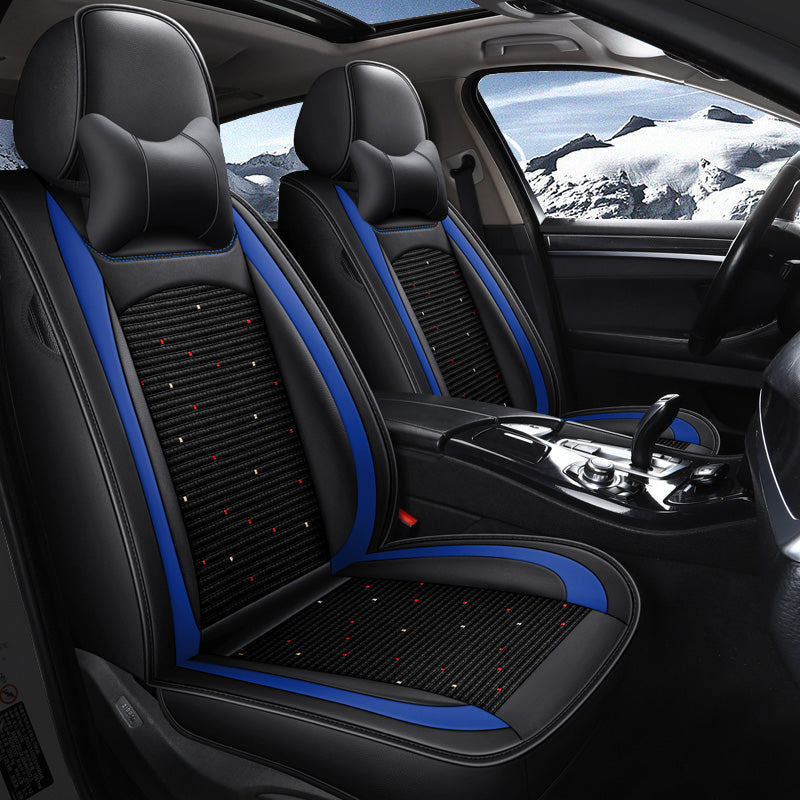 Amancarport Universal Leather Car Seat Covers – 5-Seat Full Set, Waterproof & Luxurious Fit for Most Vehicles