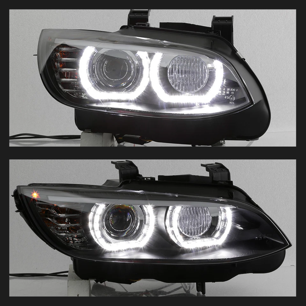 LED DTM Halo Headlights for BMW E92/E93 3 Series 2007–2010 328i 330i 335i M3 Coupe