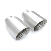 Load image into Gallery viewer, 4 Inch Stainless Steel Exhaust Tip Matte Silver or Black Honeycomb Design Universal Bolt-On