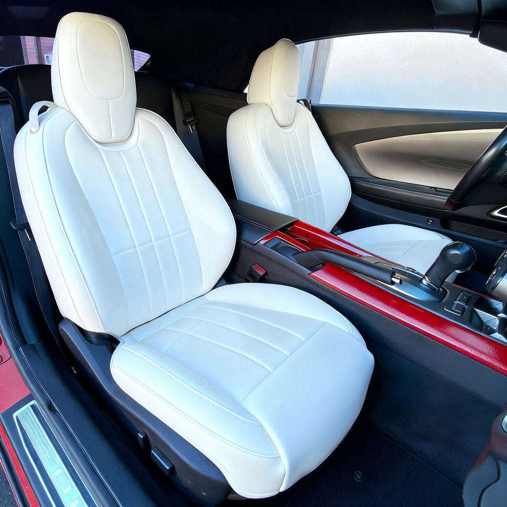 Chevy Camaro Coupe Seat Covers (2010–2015, LT/LS/RS/SS) – Custom Fit Full Set, Waterproof Faux Leather