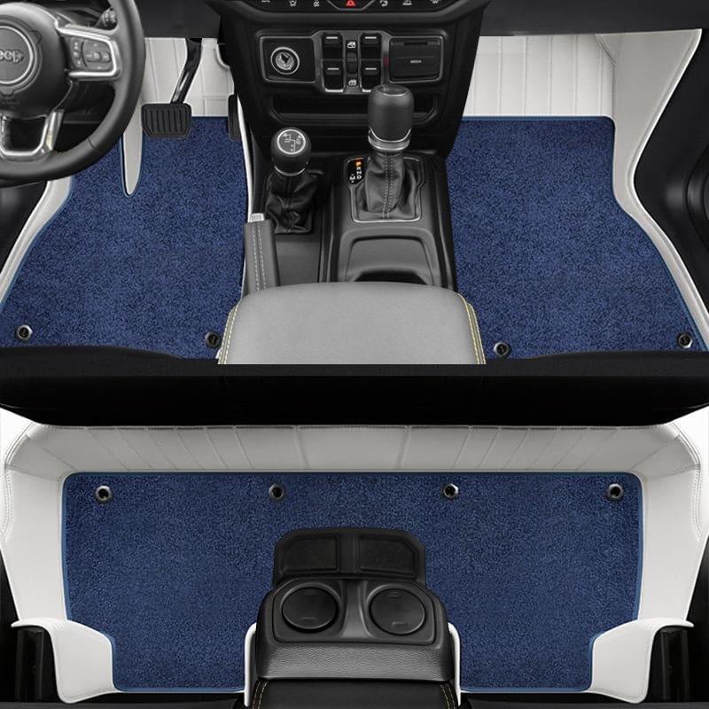 All-Weather Full Coverage Floor Mats for Jeep Wrangler 2018-2024 & 2013-2017 JK Custom Fit