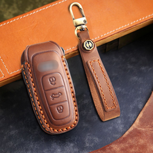 Load image into Gallery viewer, For Audi Key Fob Cover Genuine Leather,Leather Key Case Protector Compatible Audi A4 Q7 Q5 TT A3 A6 SQ5 R8 S5 Smart Key