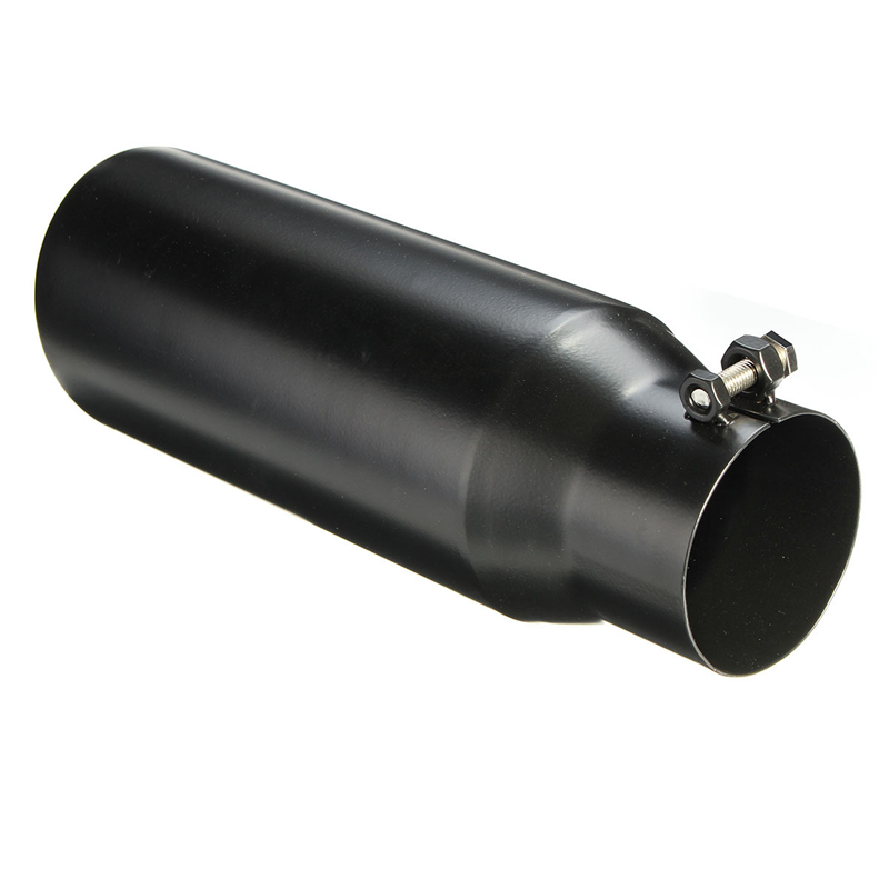 Black Stainless Steel Angled Exhaust Tip for Diesel Truck – 4" Inlet 5" Outlet