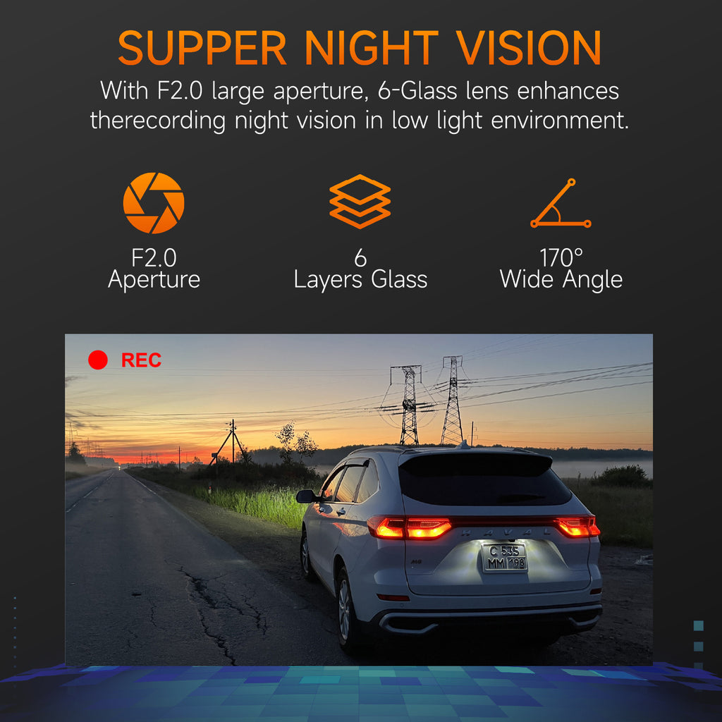 2025 New 4K Dash Cam Front and Rear with WiFi & GPS, Mini Hidden Car Camera Recorder