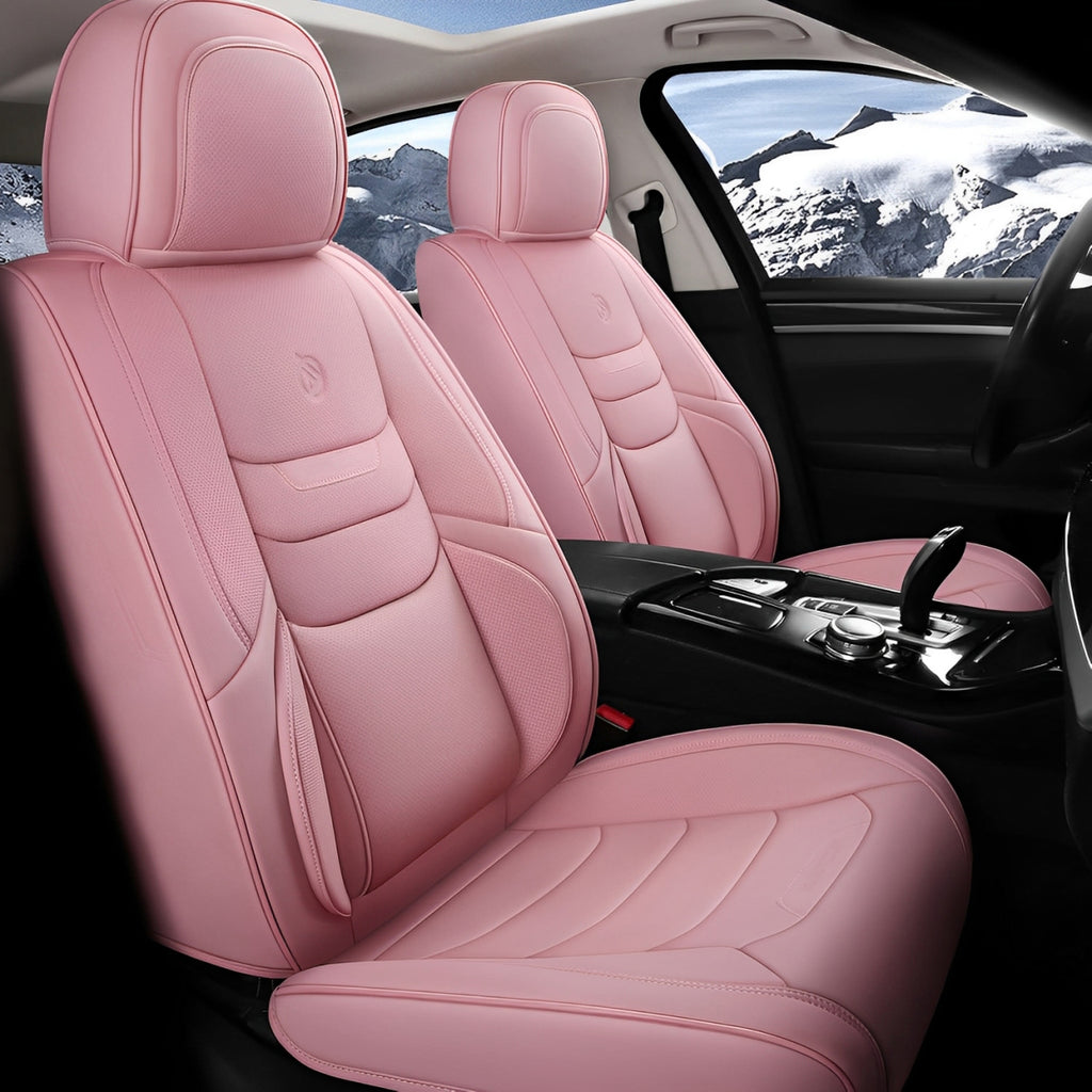 Universal Nappa Leather Car Seat Covers – Waterproof & Cushioned Protection for Most Vehicles