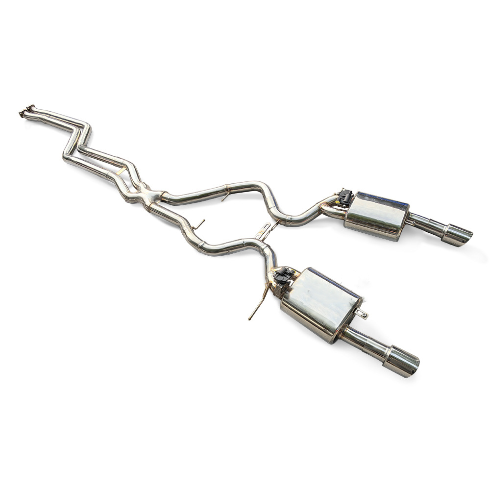 Valvetronic Exhaust System for BMW 335i E90/E91/E92/E93 – N55 3.0T, Stainless Steel or Titanium