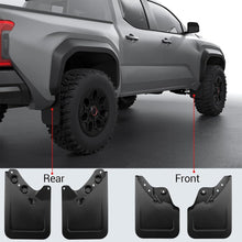 Load image into Gallery viewer, Amancarport® Custom Fit Mud Flaps for Toyota Tacoma 2005–2025 No-Drill Heavy-Duty Splash Guards (4-PC Set)