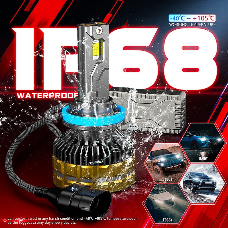 LED Headlight Bulbs, H11/H4/9005 (HB3)/9006 (HB4) Compatible, 300W 30000 LM 6500K (2-Pack)