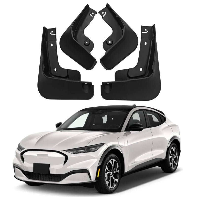 Mud Flaps for Ford Mustang Mach-E 2021–2025 No-Drill Custom Fit All-Weather Front & Rear Splash Guards (4PCS)