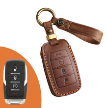 Load image into Gallery viewer, Genuine Leather Key Fob Case Compatible with RAM 1500, 2500, 3500, 4500, 5500 Pickup Trucks