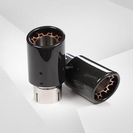 Carbon Fiber Exhaust Tip Aluminum Bolt-On Tailpipe Decoration Upgrade