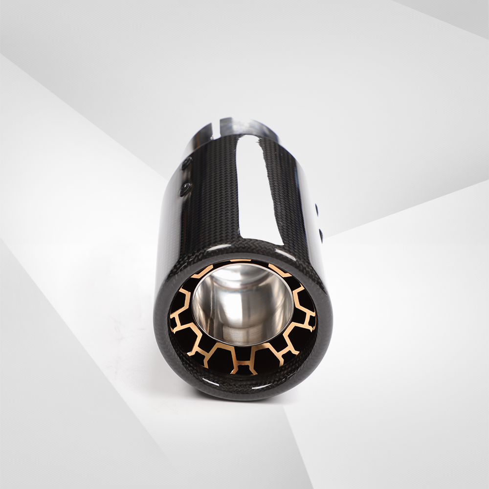 Carbon Fiber Exhaust Tip Aluminum Bolt-On Tailpipe Decoration Upgrade