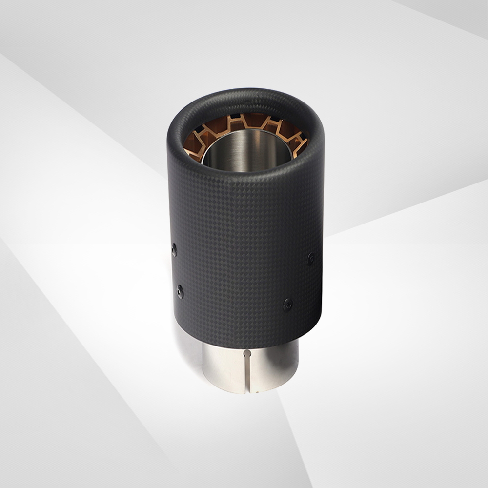 Carbon Fiber Exhaust Tip Aluminum Bolt-On Tailpipe Decoration Upgrade