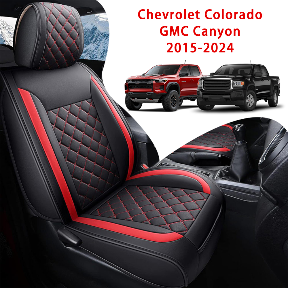 Custom For Chevrolet Colorado & GMC Canyon (2015-2025) Leather Seat Covers Full Set