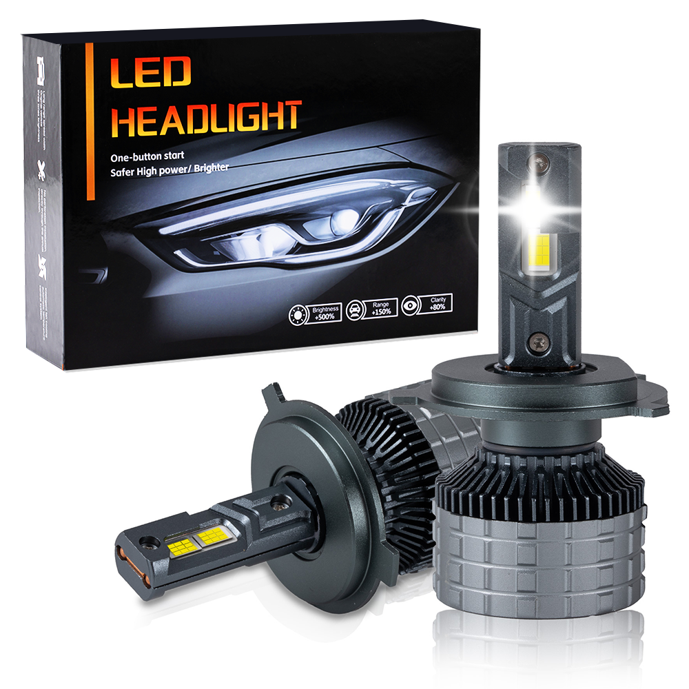 NEW LED Headlight Bulbs, H11/H9/H8/H4 Compatible, 240W 50000LM 6000K (2-Pack)