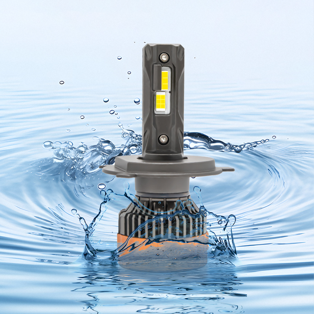 LED Headlight Bulbs, H11/H4/9005 (HB3)/9006 (HB4) Compatible, 160W 50000 LM 6000K, Three Colors Switchable (2-Pack)