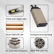 Load image into Gallery viewer, Silver Warrior LED Headlight Bulbs, H11/H4/9005 (HB3)/9006 (HB4) Compatible, 140W 55000 LM 6000K (2-Pack)