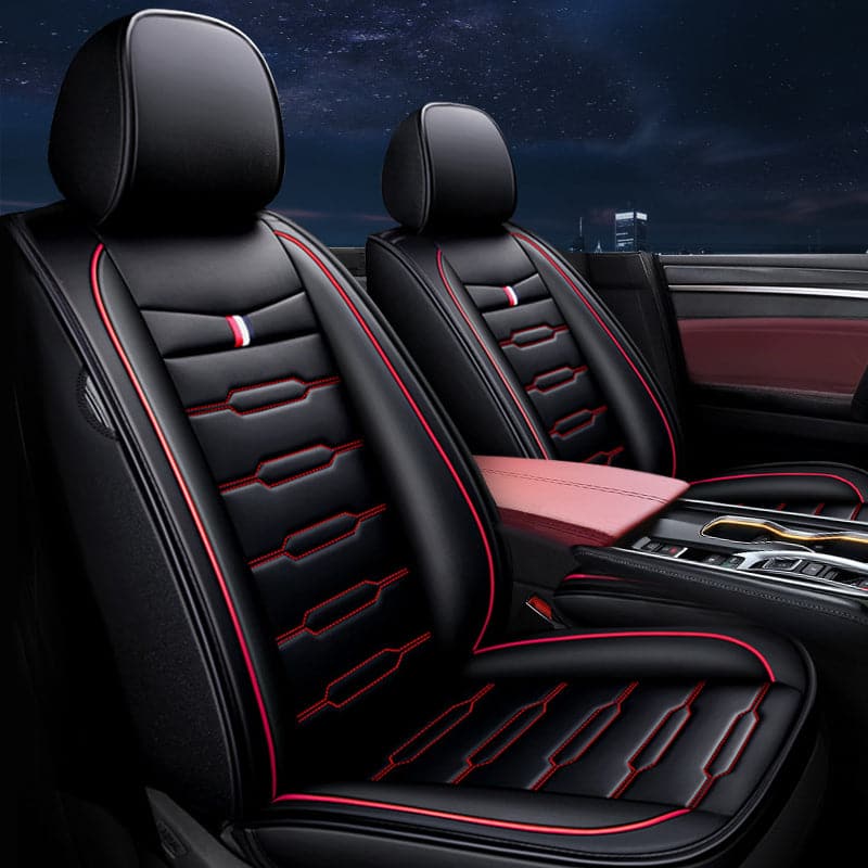 Amancarport® Luxury PU Leather Car Seat Covers – Full Set, Non-Slip Interior Protectors