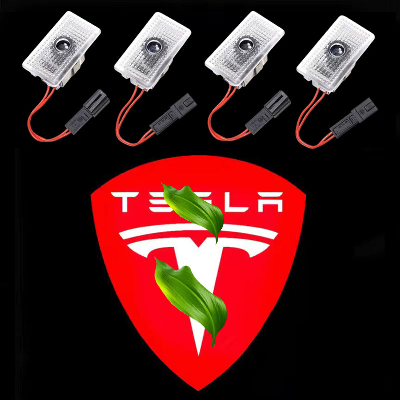 Car Door Lights for Tesla Model 3/Y/X/S Logo Projector,LED Welcome Lights