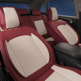 Amancarport® Luxury Universal Fit Car Seat Covers – Breathable Faux Leather Full Set for Cars & Trucks