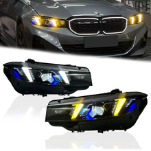 Load image into Gallery viewer, Snake Eyes Style Headlights for BMW 3 Series G20 G21 (2019 - Present) Assembly Upgrade, Amber DRL