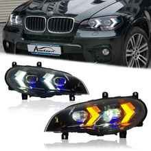 Load image into Gallery viewer, LED Headlights For BMW X5 E70 2007-2013 Double Lens Arrow Style Assembly Pair