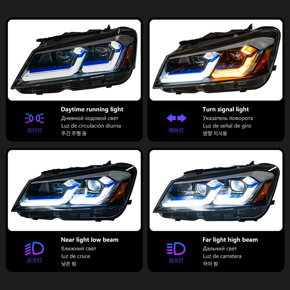 For BMW X3 F25 2010-2013 LED Lens Headlights Assembly