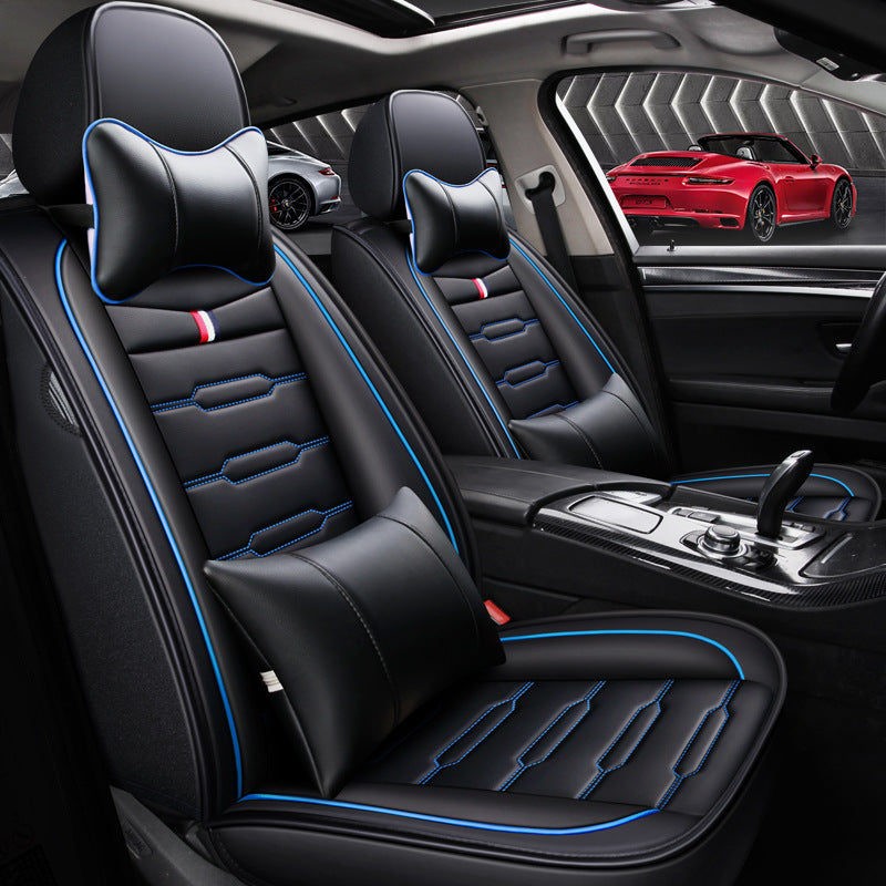 Amancarport® Luxury PU Leather Car Seat Covers – Full Set, Non-Slip Interior Protectors