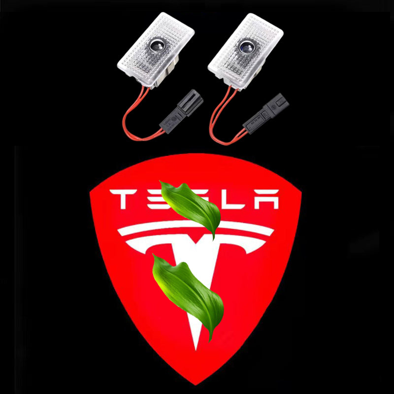 Car Door Lights for Tesla Model 3/Y/X/S Logo Projector,LED Welcome Lights